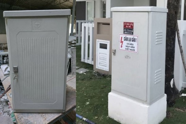 tủ điện MCCB composite FRP 360W treo trụ